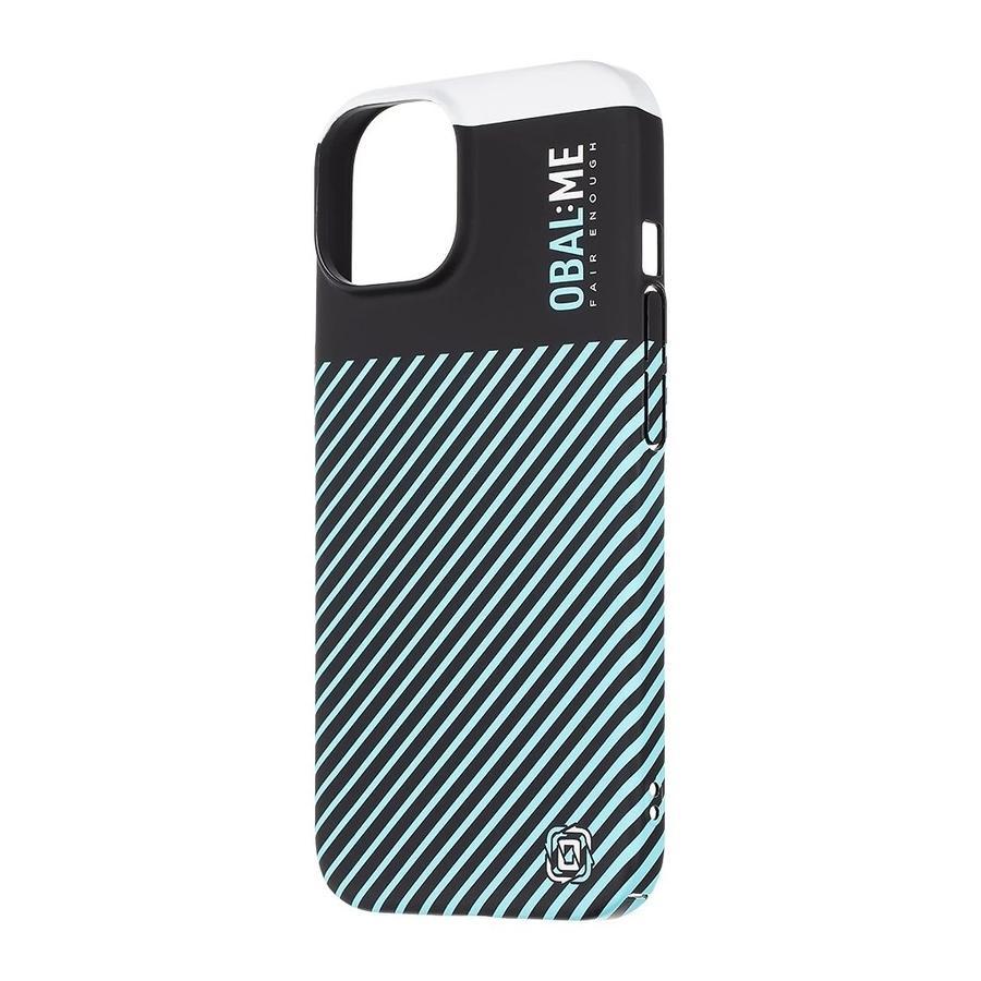 OBAL:ME Flossy Stripes tok Apple iPhone 15 készülékhez fekete/égkék