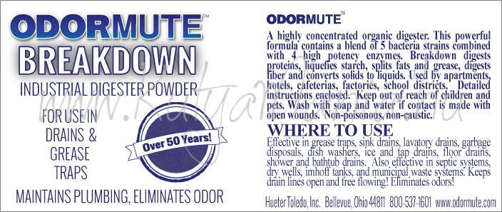 Odormute™ Breakdown Industrial Digester Powder / Duguláselhárító 450 g