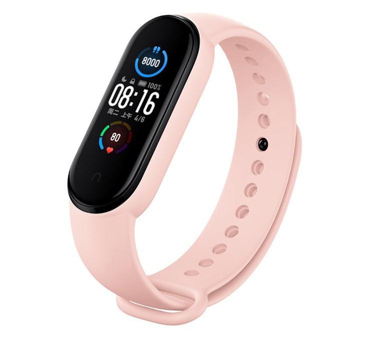 Okos Egészség karkötő M8, smart aktivitásmérő, színes LCD kijelző, vízálló, kartempó, véroxigénszint mérő, úszásra is, pink