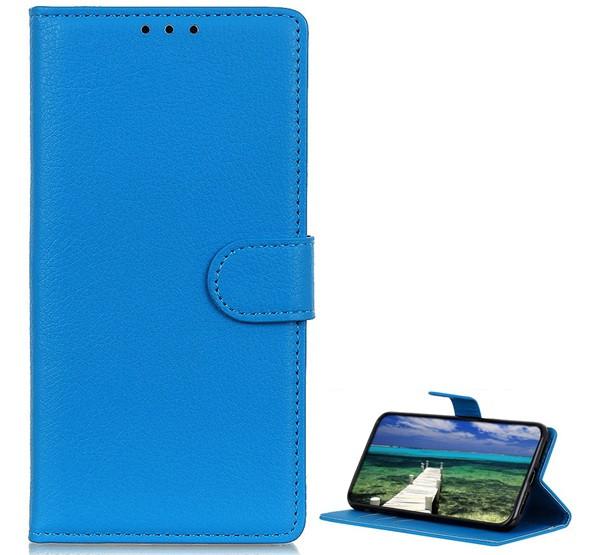 OnePlus Nord 2 5G Flip tok álló, bőr hatású VILÁGOSKÉK