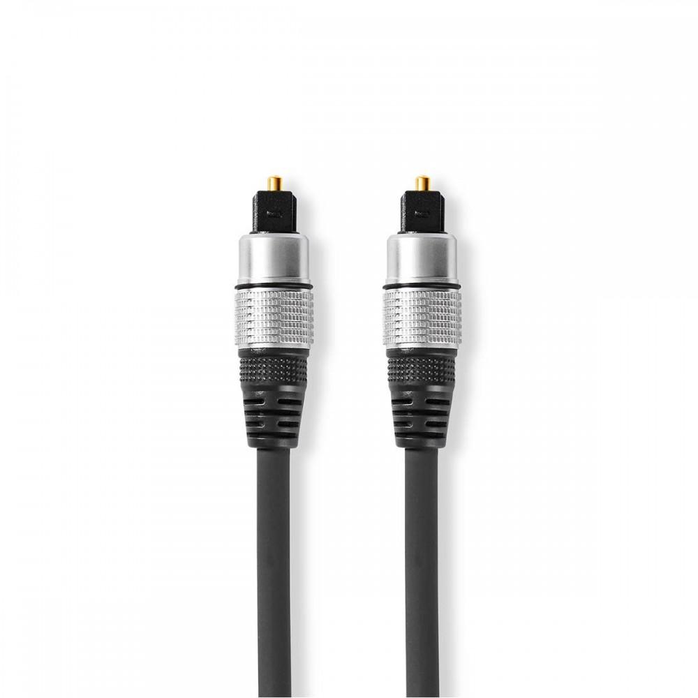 Optikai Audió Kábel | TosLink Dugasz | TosLink Dugasz | 5.00 m | Kerek | PVC | Antracit | Doboz