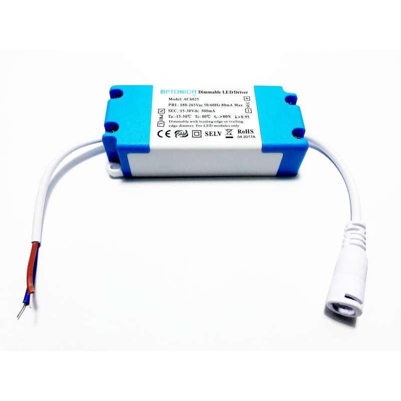 OPTONICA DIMMELHETŐ LED-PANEL DRIVER 20-30X1W, 220V, 300MA/ AC6027