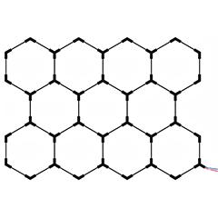 Optonica Hexagon LED lámpa rendszer: 11 modulból álló mennyezeti lámpa, 385 Watt, hideg fehér (320x233 cm)