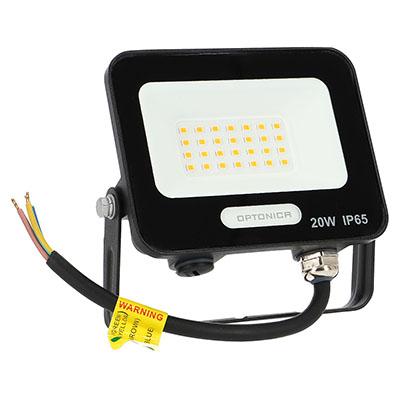 Optonica Kültéri LED reflektor fekete (20W/1800lm) - Természetes fehér