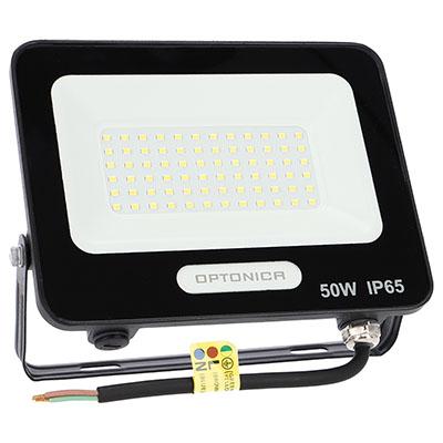 Optonica Kültéri LED reflektor fekete (50W/4500lm) - Természetes fehér