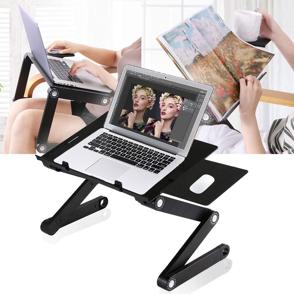 Összecsukható laptop asztal egérpaddal, ventilátorral