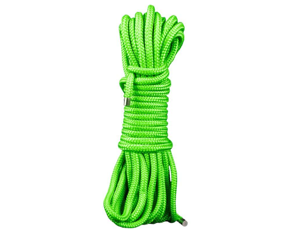 Ouch! - világító bondage kötél - 5m (zöld)