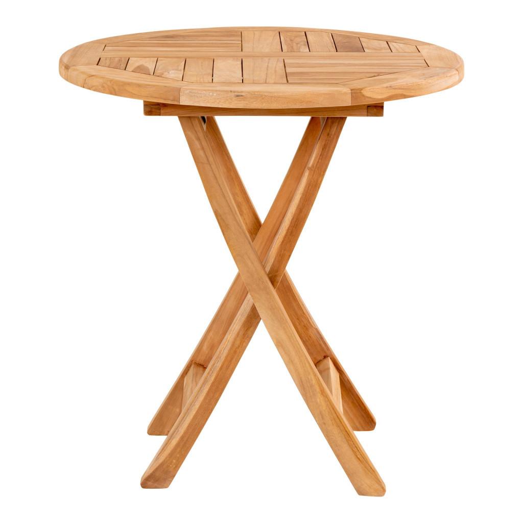 Oviedo kisasztal, teak fa, natúr 70x75 cm