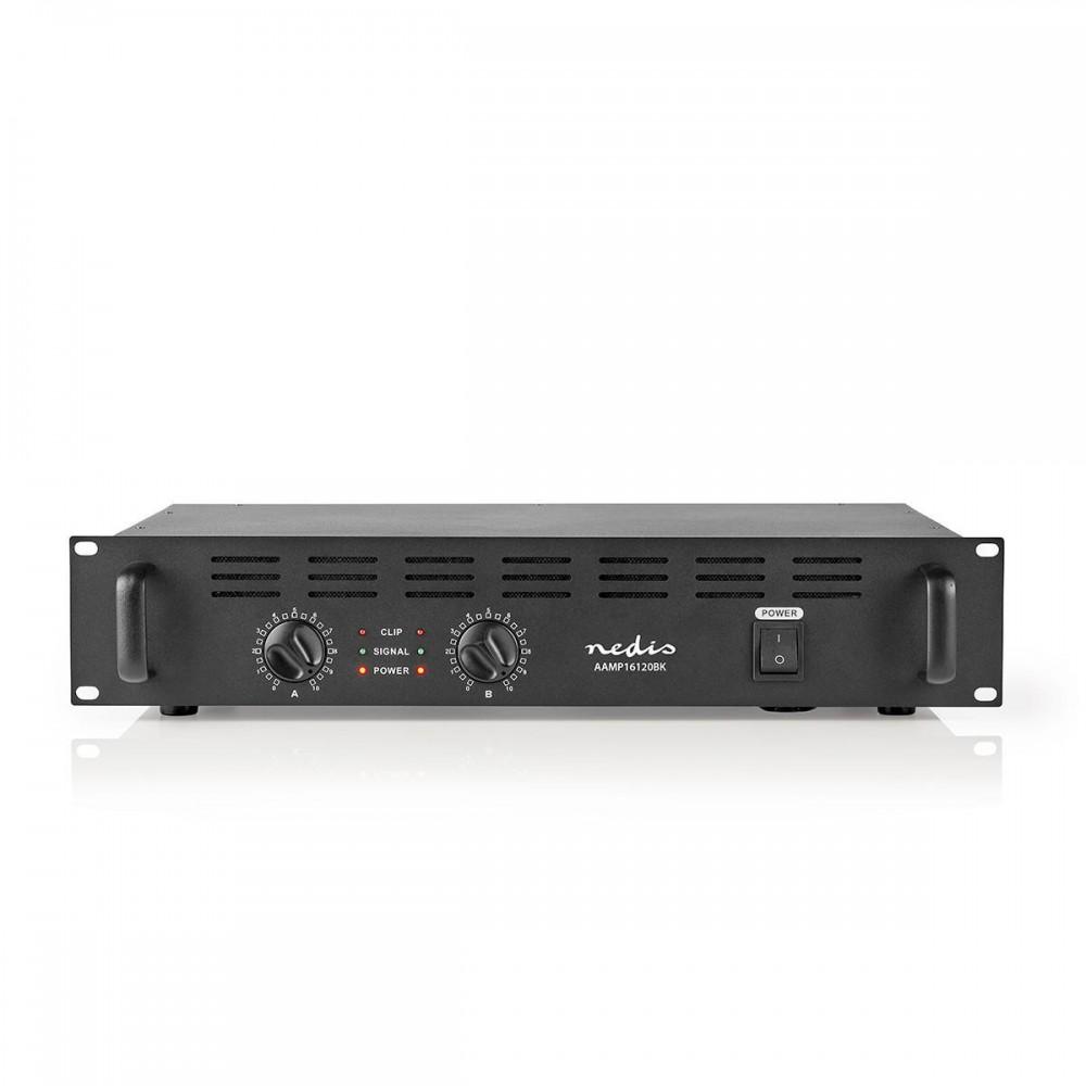 PA erősítő RMS-kimenet: 2x 100 W @ 8 Ohm / 2x 150 W @ 4 Ohm | 2 Csatorna | 2U | 19" rack-be szerelhető | Fém | Fekete