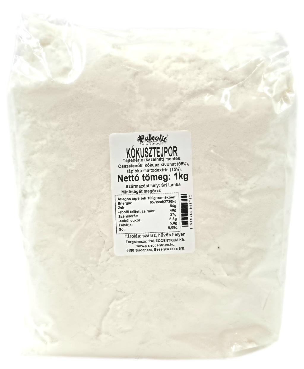 Paleolit Kókusztejpor 1kg Vegán, 36%-os zsírtartalommal, kazeinmentes