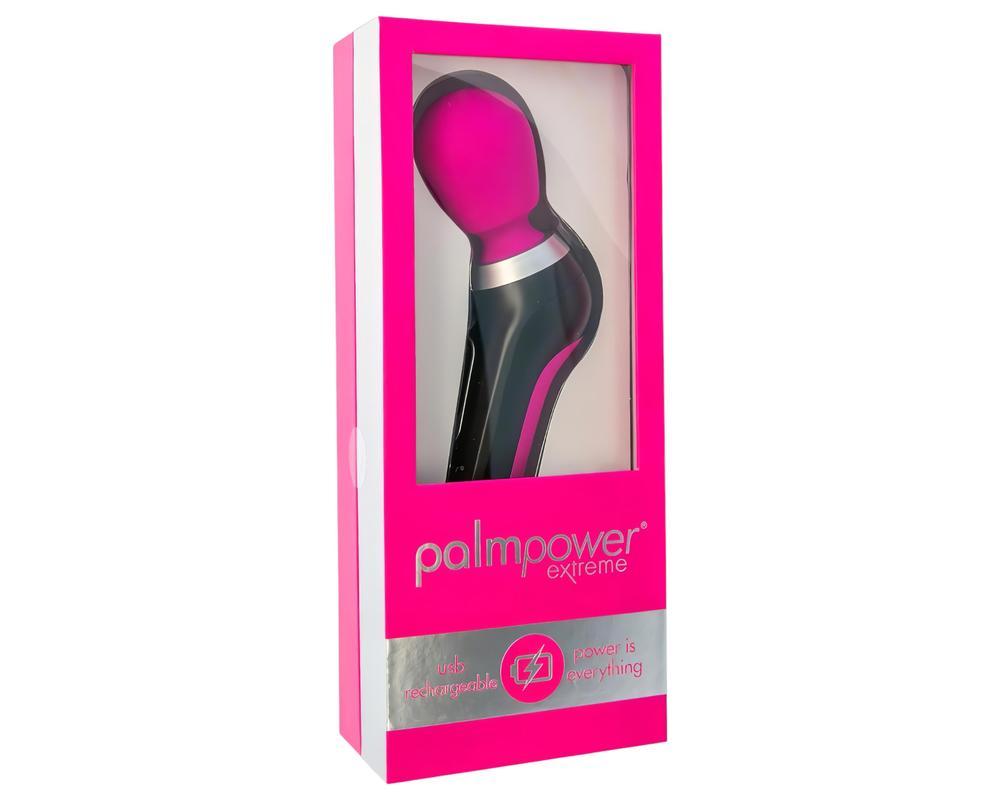 PalmPower Extreme Wand - akkus masszírozó vibrátor (pink-fekete)