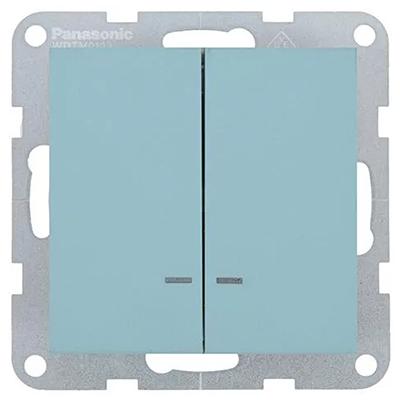 Panasonic Csillárkapcsoló,  jelzőfénnyel, keret nélkül - Soft Touch, Türkiz
