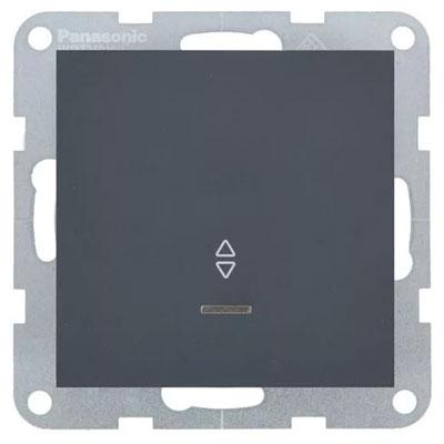 Panasonic Kapcsoló, váltókapcsoló, jelzőfénnyel, keret nélkül - Soft Touch, Éjfekete
