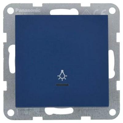Panasonic Nyomókapcsoló lámpajellel, jelzőfénnyel, keret nélkül - Soft Touch, Óceán, sötétkék