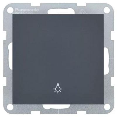Panasonic Nyomókapcsoló lámpajellel, keret nélkül - Soft Touch, Éjfekete