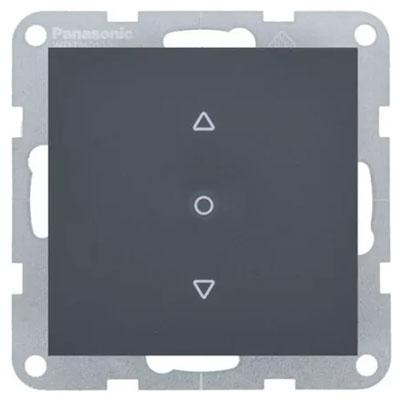Panasonic Redőnyvezérlő kapcsoló, keret nélkül - Soft Touch, Éjfekete