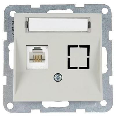 Panasonic RJ45 CAT6 fali aljzat, feliratozható, keret nélkül - Soft Touch, Homok