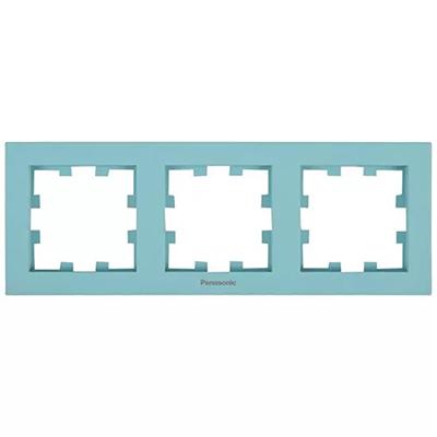 Panasonic Sorolókeret (3-as) vízszintes, Panasonic feliratos - Soft Touch, Türkiz