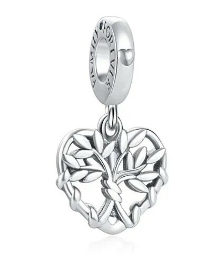 Pandora stílusú  ezüst charm - Szívfa- Valentin napra ajánljuk!