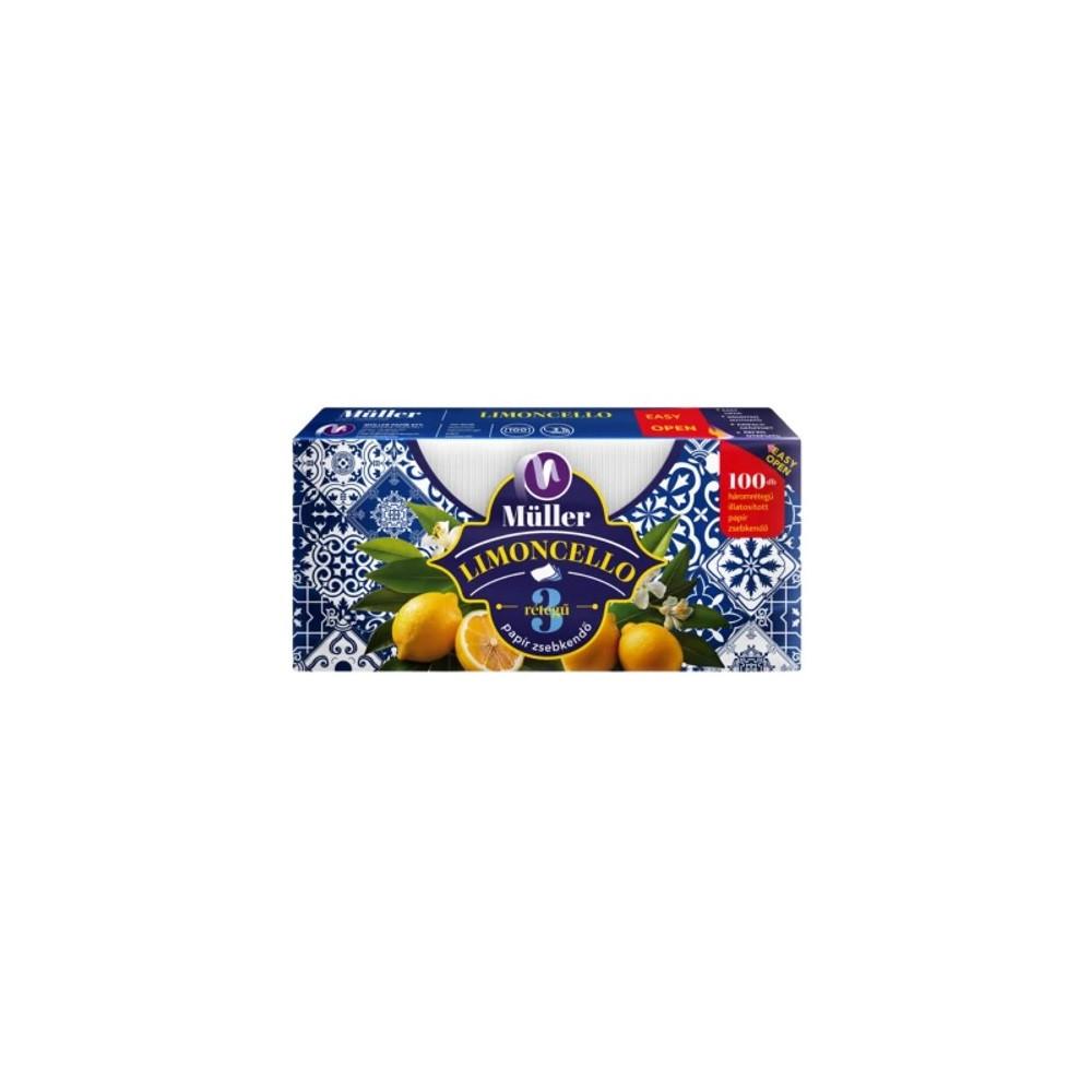 Papírzsebkendő 3 rétegű 100 db/csomag Limoncello