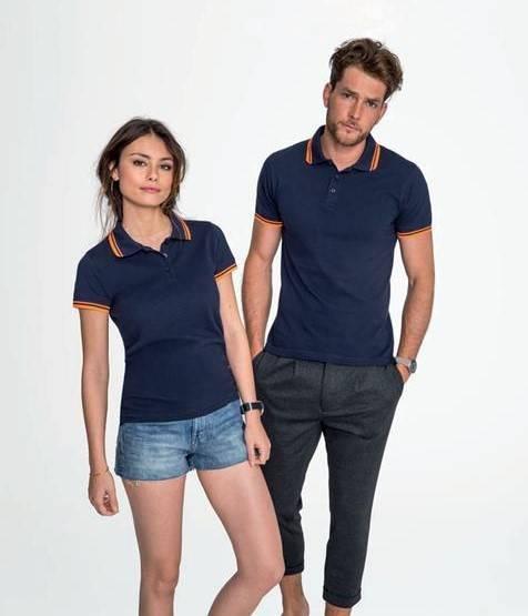 Passadena férfi póló - 3XL - Grey Melange/Orane