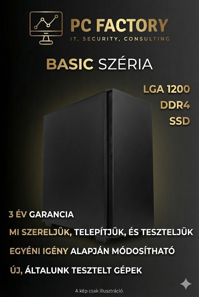 PC FACTORY BASIC SZÉRIA 05 (Intel Pentium Gold G6400 /16GB/1TB SSD/500W 80+ )