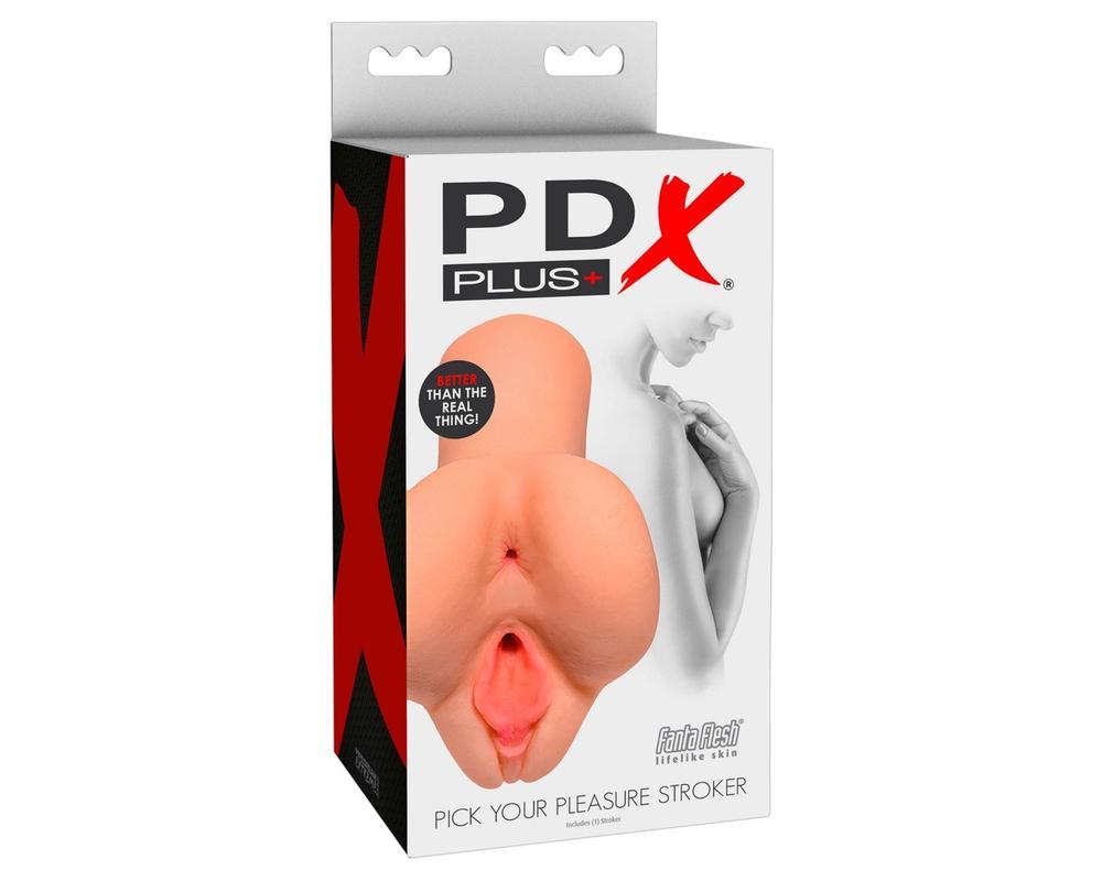 PDX Pick Your Pleasure - 2in1 élethű maszturbátor (natúr)