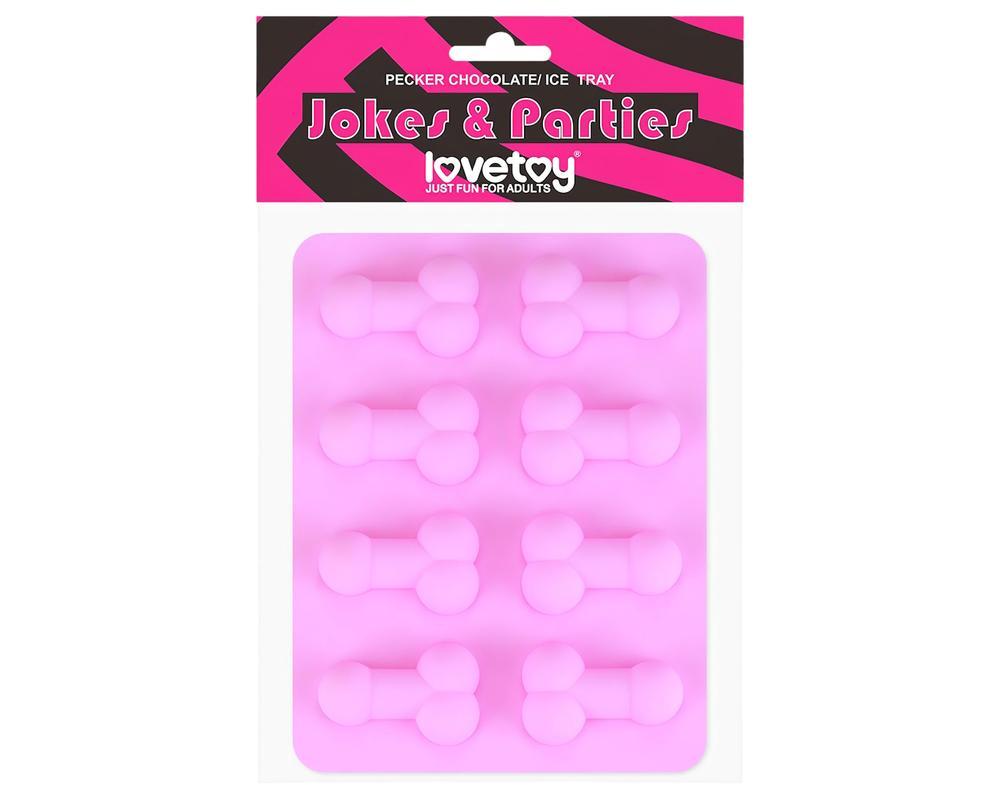 Pénisz formájú jégkocka készítő forma (pink)