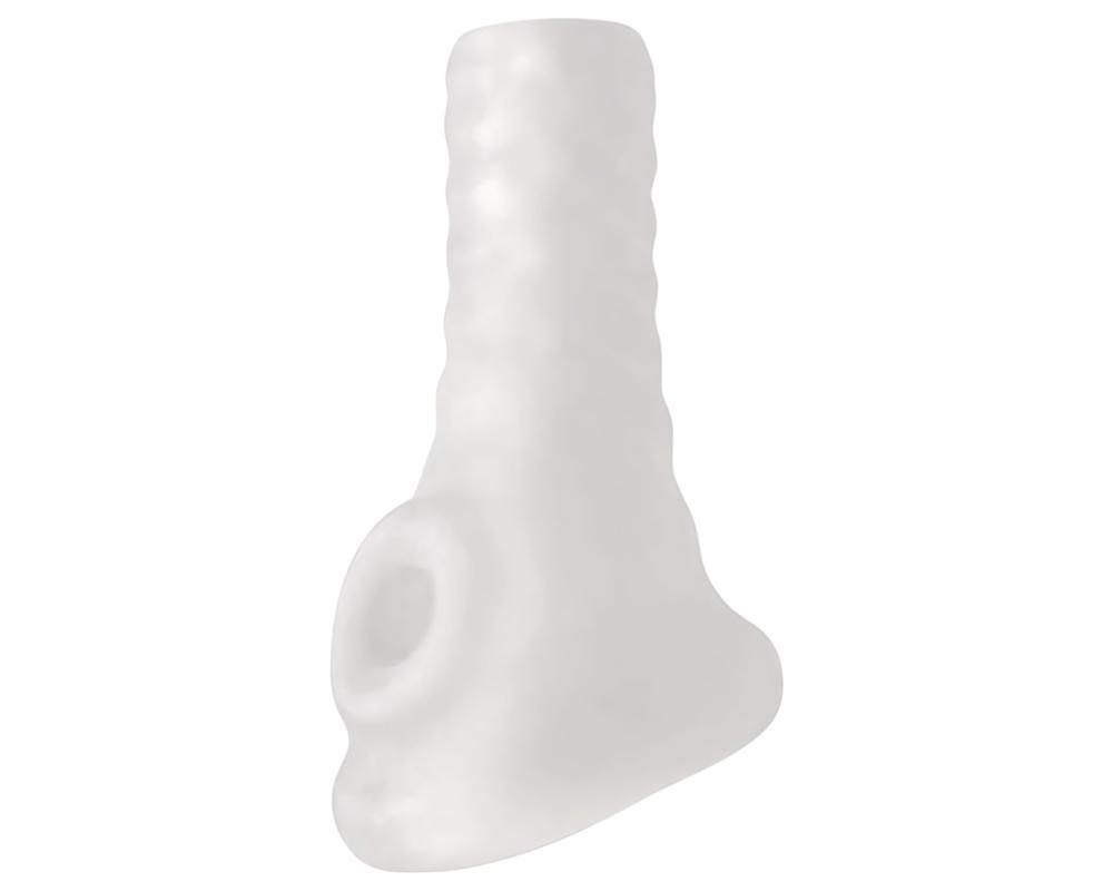 Perfect Fit Breeder - nyitott péniszköpeny (10 cm) - fehér