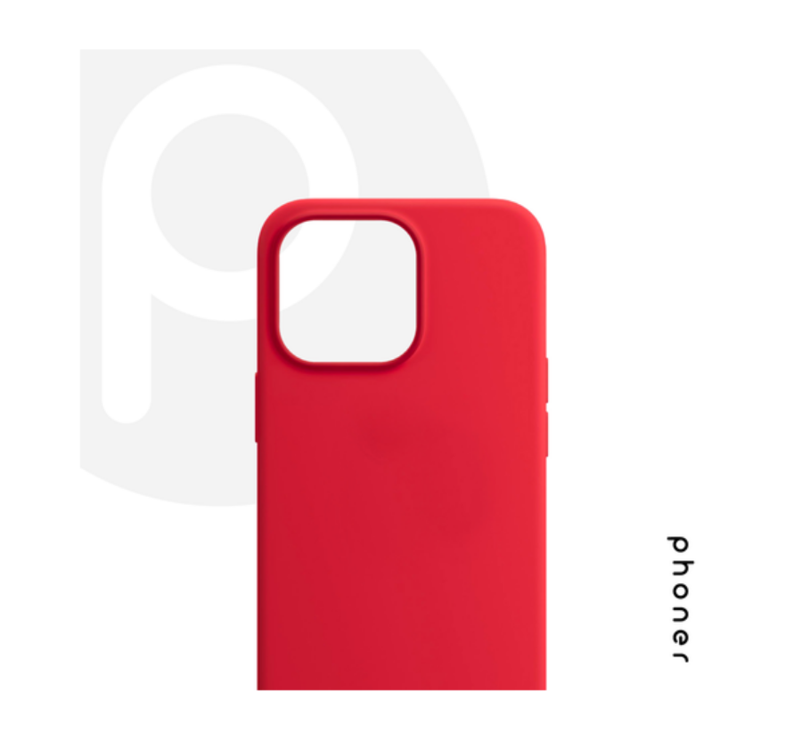 Phoner Apple iPhone 12 szilikon tok, piros
