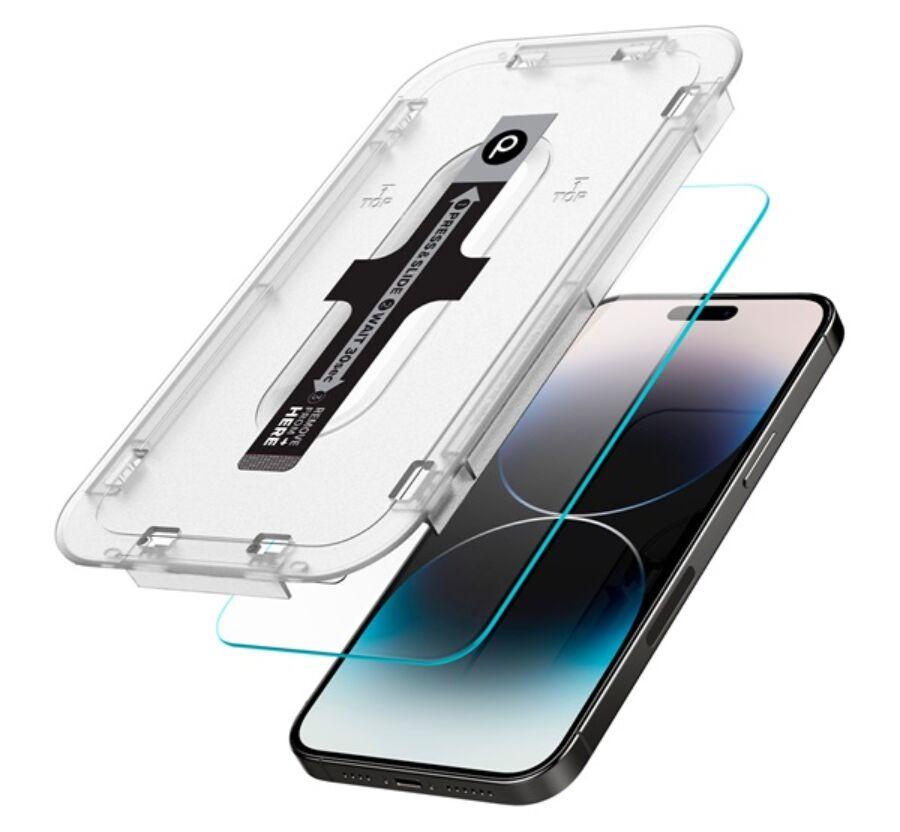 Phoner Apple iPhone 14 Pro Max Master Clear Tempered Glass kijelzővédő fólia felhelyező kerettel