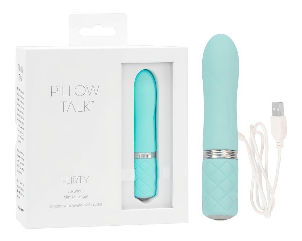 Pillow Talk Flirty - akkus rúd vibrátor (türkiz)