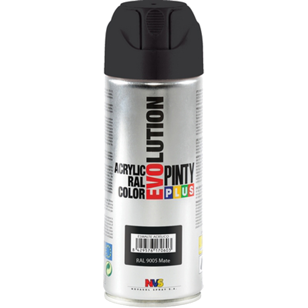 PINTY PLUS EVOLUTION AKRIL SPRAY 200ML RAL 9005 MATT FEKETE
