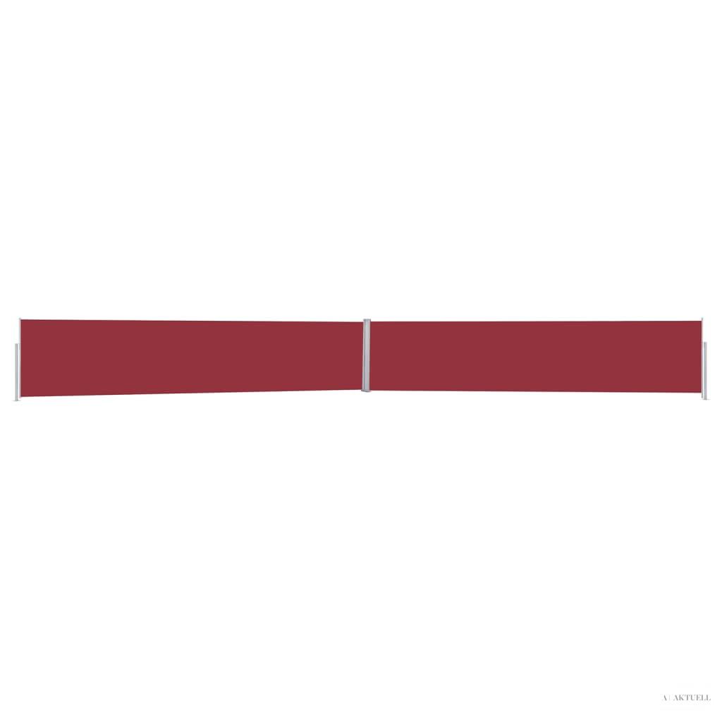 Piros behúzható oldalsó napellenző 140x1200 cm