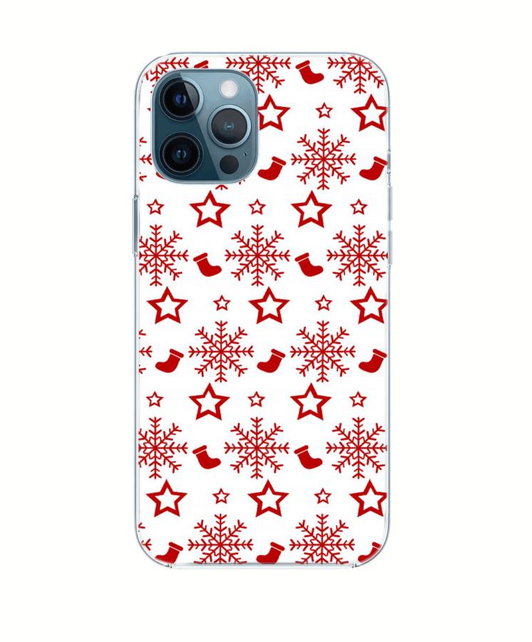 Piros fehér hópelyhes karacsonyi szilikon tok Xiaomi Mi 11