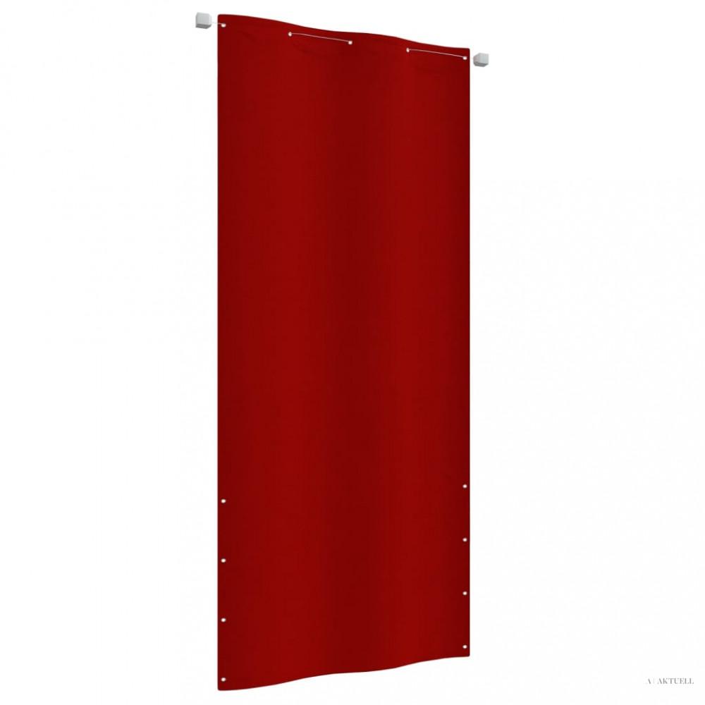Piros oxford-szövet erkélyparaván 100 x 240 cm