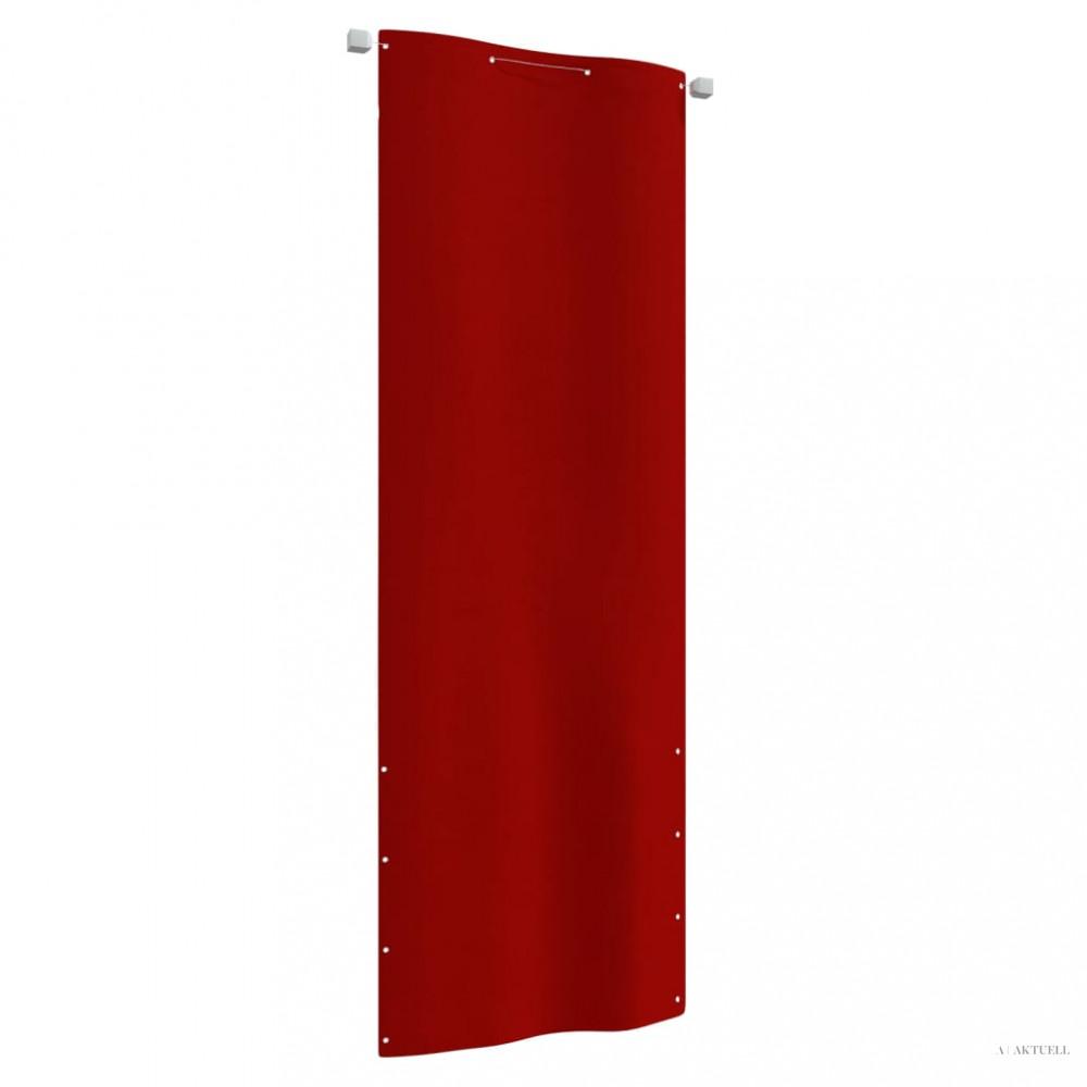 Piros oxford-szövet erkélyparaván 80 x 240 cm