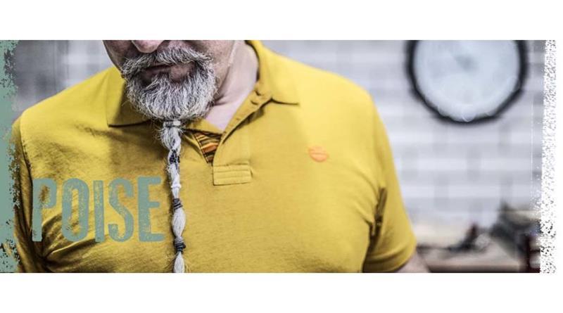 Poise rövid ujjú galléros DIKE póló - xxxl - világoskék