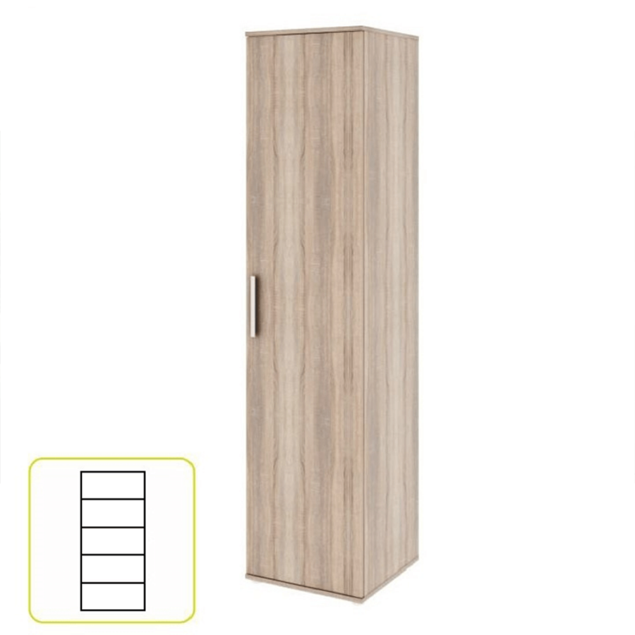 Polcos szekrény, DTD laminált, sonoma tölgyfa, DUNAJ 3