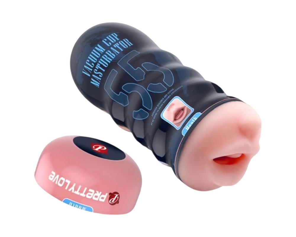 Pretty Love Vacuum Cup - élethű száj maszturbátor (natúr)
