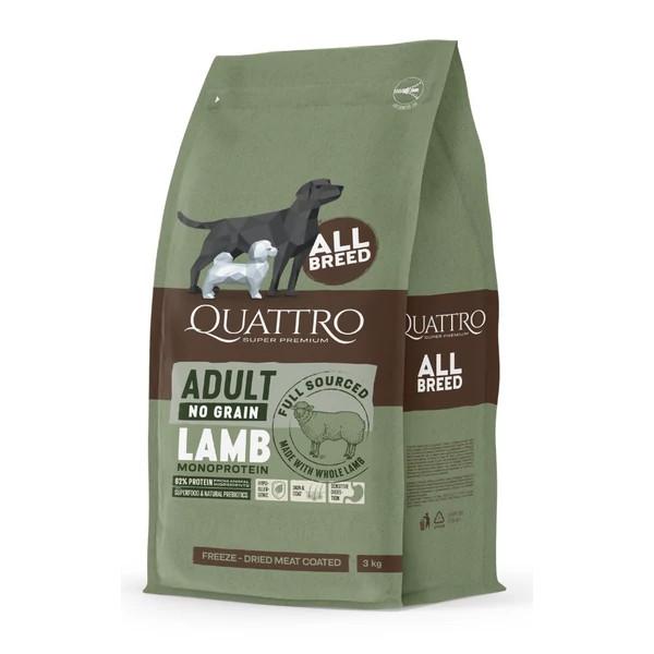 QUATTRO grain-free LAMB monoprotein adult kutyatáp 3 kg