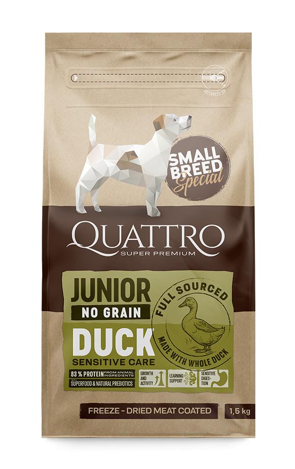 QUATTRO Hypoallergenic SMALL BREED JUNIOR DUCK kutyatáp 7kg