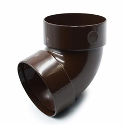 RainWay Ereszcsatorna csőkönyök 67°, dupla toldóval, 75 mm, barna, PVC