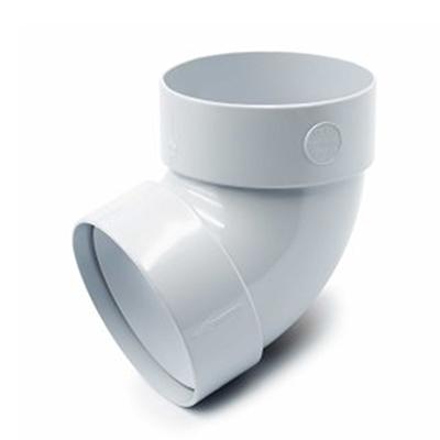 RainWay Ereszcsatorna csőkönyök 67°, dupla toldóval, 75 mm, szürke, PVC