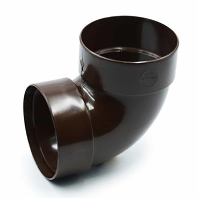 RainWay Ereszcsatorna csőkönyök 87°, dupla  toldóval, 100 mm, barna, PVC