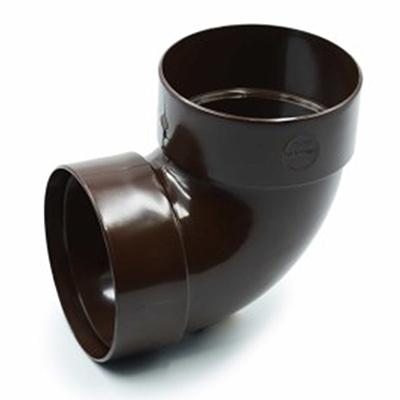 RainWay Ereszcsatorna csőkönyök 87°, dupla  toldóval, 75 mm, barna, PVC