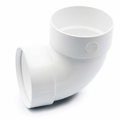 RainWay Ereszcsatorna csőkönyök 87°, dupla  toldóval, 75 mm, fehér, PVC