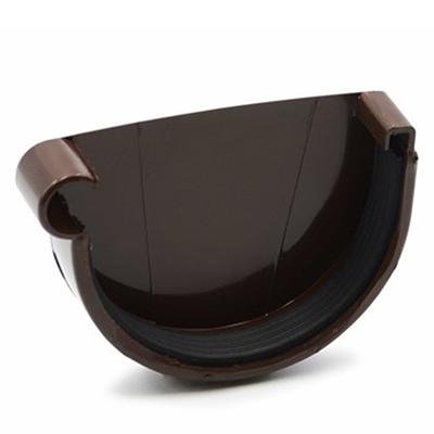 RainWay Ereszcsatorna lezáró elem, bal, 130 mm, barna, PVC
