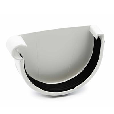 RainWay Ereszcsatorna lezáró elem, bal, 130 mm, fehér, PVC