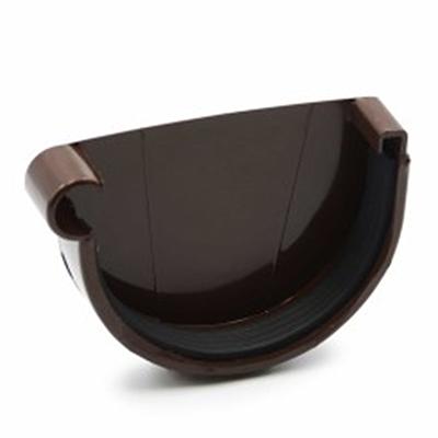 RainWay Ereszcsatorna lezáró elem, bal, 90 mm, barna, PVC